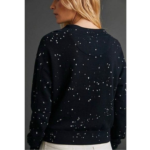 Anthropologie Pilcro & the Letterpress Elayna Sweatshirt Top Black Size XS - Picture 2 of 4